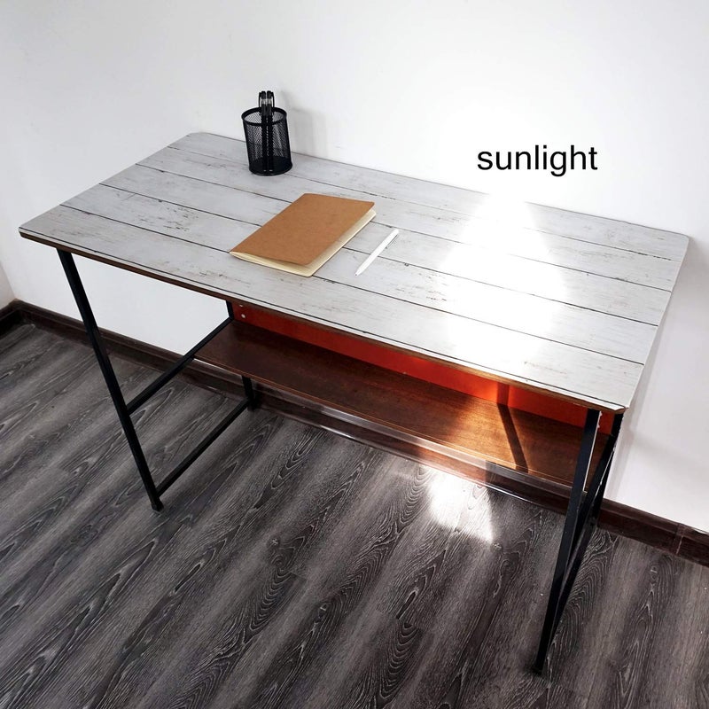 CiCiwind Peel and Stick Wallpaper Wood Contact Paper White Shiplap Wall Paper Peel and Stick Modern Rustic Wood Removable Waterproof Self Adhesive Wallpapers for Cabinets Bedroom Bathroom 78.7"x17.7" - Image 3